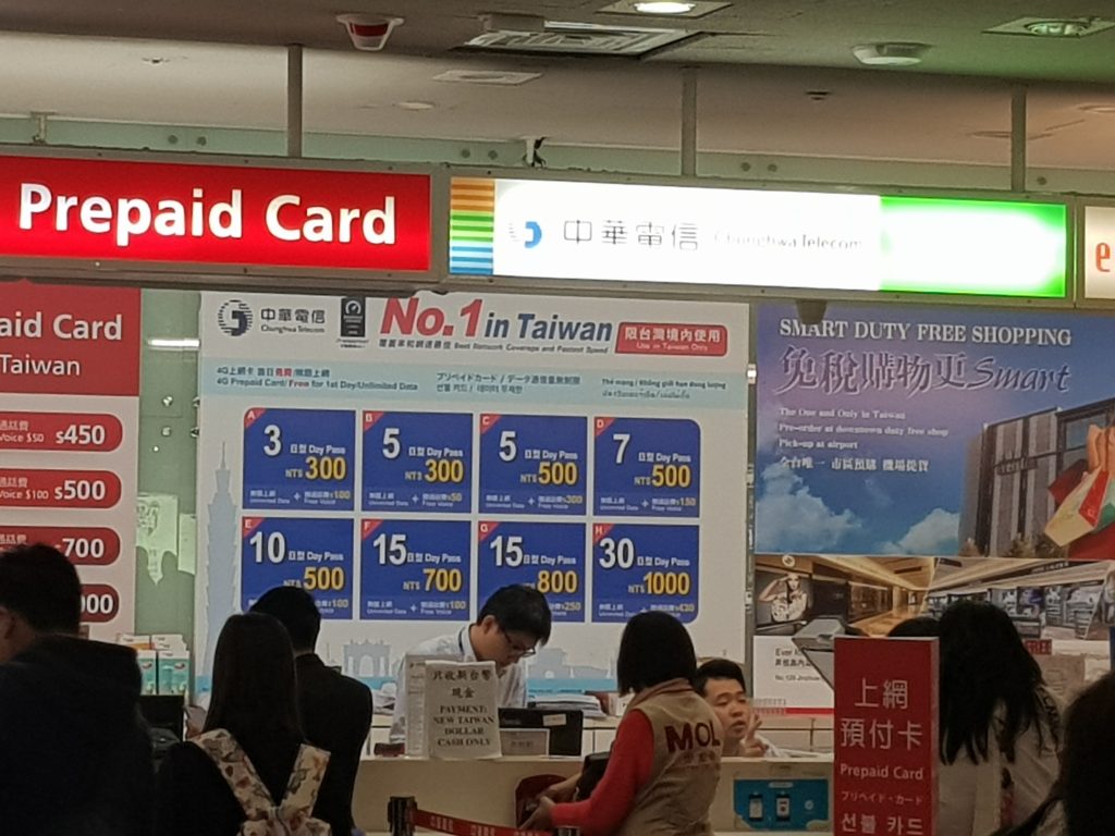 how to buy a sim card in Taiwan